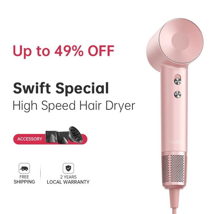 Laifen SLF - SPECIAL(MB) Hair Dryer Swift Special High Speed 3 Noozles Matte Black | TBM Online