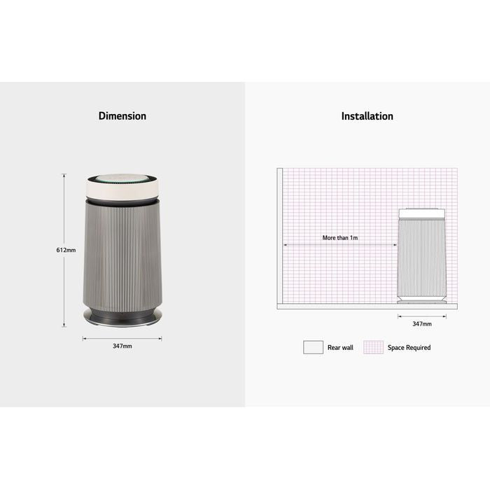 LG AS65GDBY0 Air Purifier Single Booster Nature Beige | TBM Online