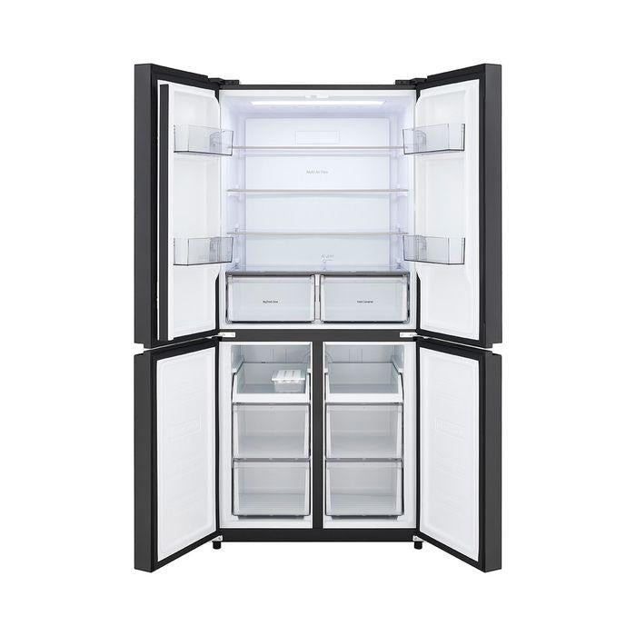 LG GCFB48FPGAM 4 Door Fridge 502L Black Glass | TBM Online
