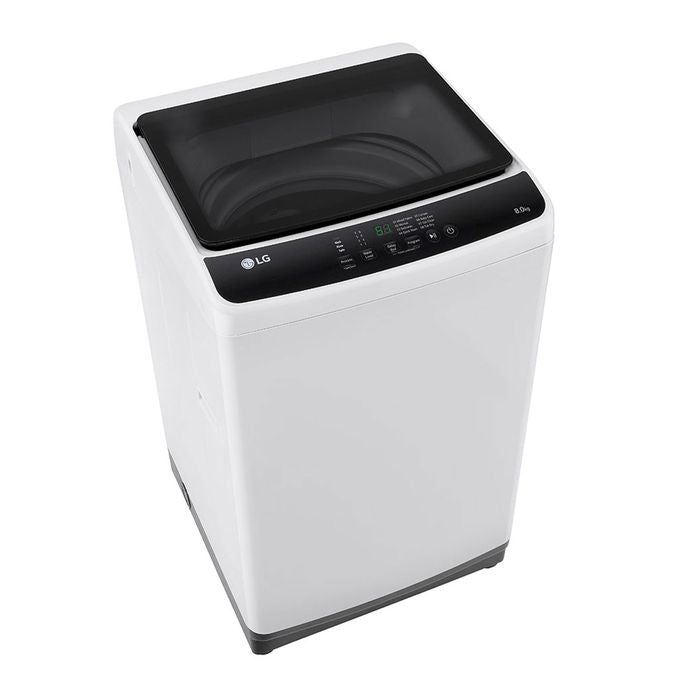 LG T2108NT1W1 Top Load Washer 8.0kg Non - Inverter Tempered Glass Lid | TBM Online