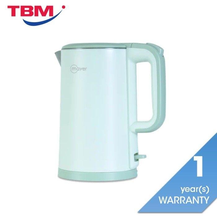 Mayer MMEK1800 GREEN 1.8L Electric Kettle Stainless Steel Interior Double Wall Green | TBM Online
