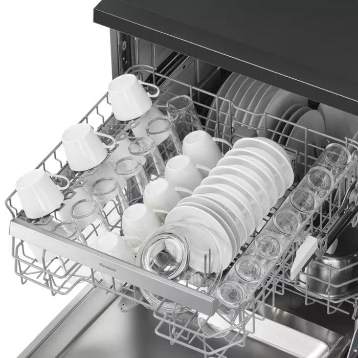 Panasonic NP-FMK16XEMY Free-Standing Dishwasher 60cm 15 Place Settings With Nanoex Black Finishing | TBM Online