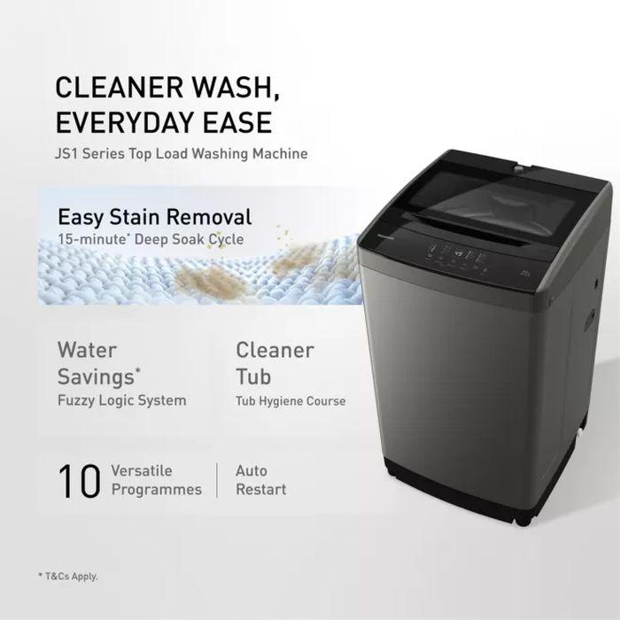 Panasonic NA - F10JS1GRT Top Load Washer 10kg Dark Gray | TBM Online