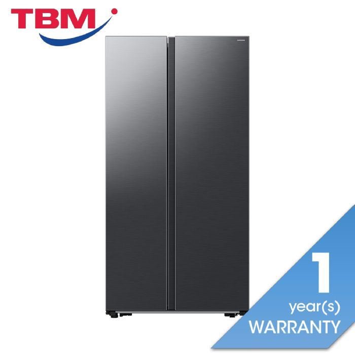 Samsung RS57DG4000B4ME Side - By - Side Fridge 583L With Smart Things AI Energy Gentle Matt Black | TBM Online