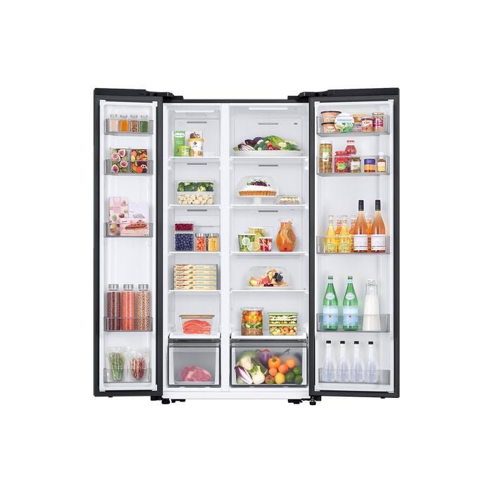 Samsung RS57DG4000B4ME Side - By - Side Fridge 583L With Smart Things AI Energy Gentle Matt Black | TBM Online