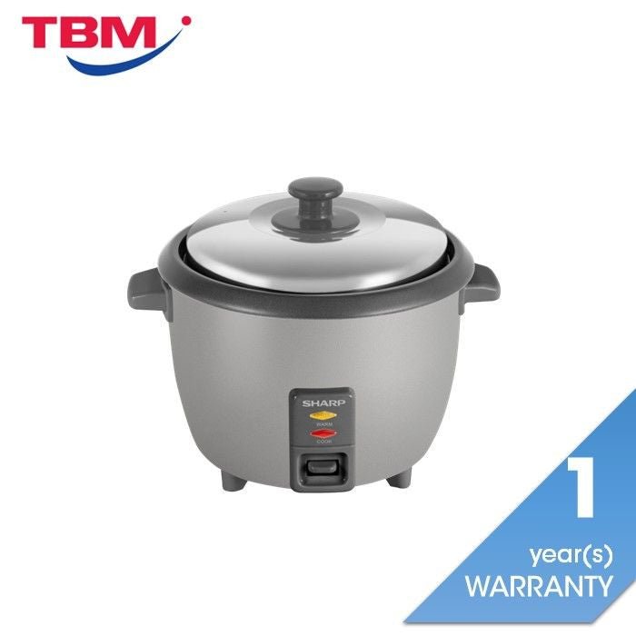 Sharp KSH108SSL Conventional Rice Cooker Non Stick Inner Pot Auto Keep Warm Stainless Steel Lid 1.0L | TBM Online