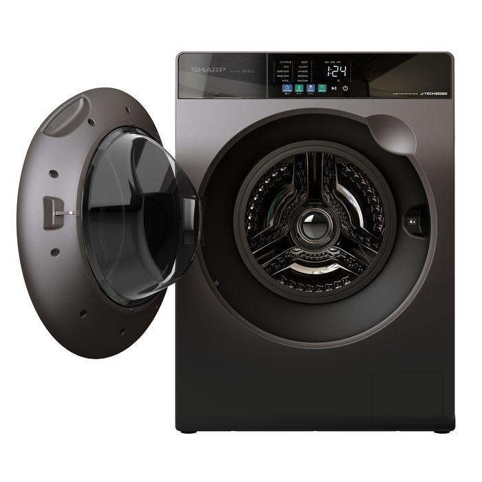 Sharp ESFJ1054AMG Front Load Washer 10.5kg Dark Silver | TBM Online