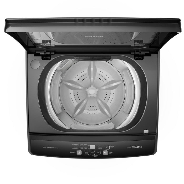 Sharp ESX1521 Top Load Washer LED Display Stainless Steel Tub 15.5 KG | TBM Online