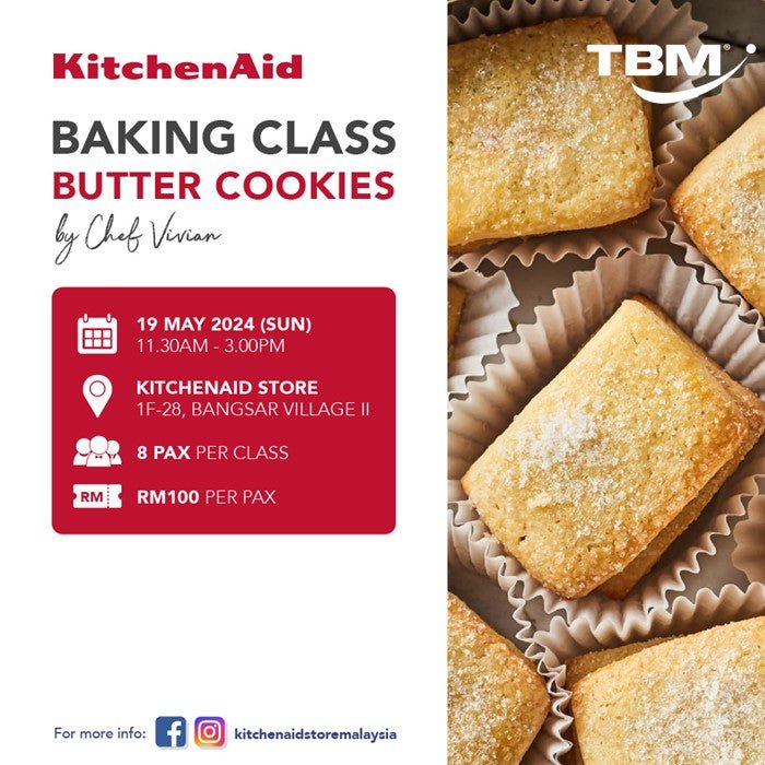 KitchenAid Class - Butter Cookies - 19th May 2024, Sunday | TBM Online