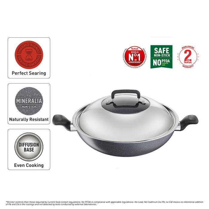 Tefal B22694 Natura Wokpan With Lid 32cm | TBM Online
