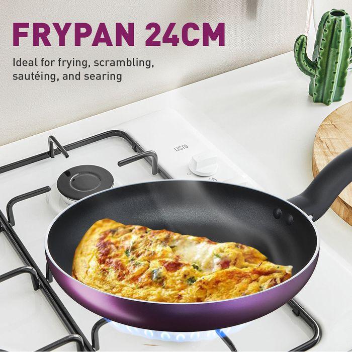 Tefal B504S295 Cooking Source 3 pcs Set (Frypan 24cm + Saucepan 18cm + Lid 18cm) | TBM Online