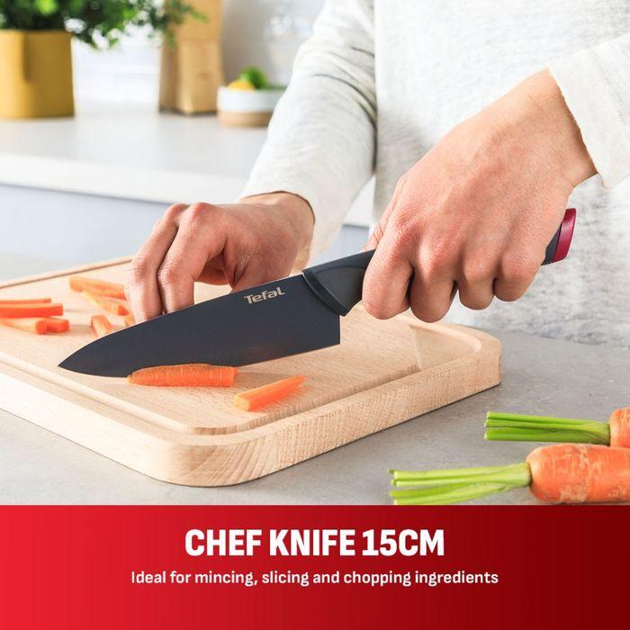 Tefal K122S324 Fresh Kitchen 3 pcs Set (Pairing Knife 9cm + Utility Knife 12cm + Chef Knife 15cm) | TBM Online