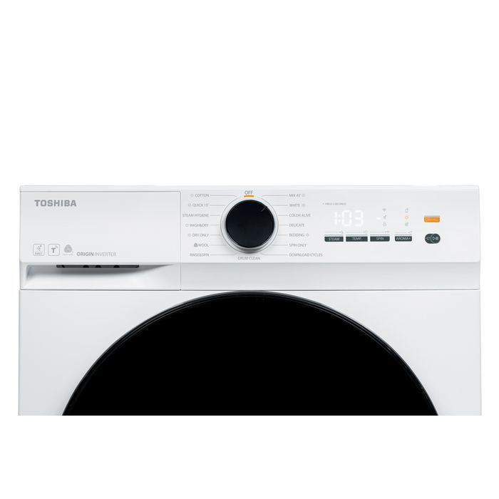 Toshiba TWD - T21BU95UWM(WW) Front Load Washer 8.5kg Dryer 6kg White | TBM Online