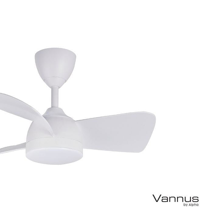 Vannus V3 3B/28 LED WHITE Ceiling Fan 3 Blades 28 Inch LED White | TBM Online