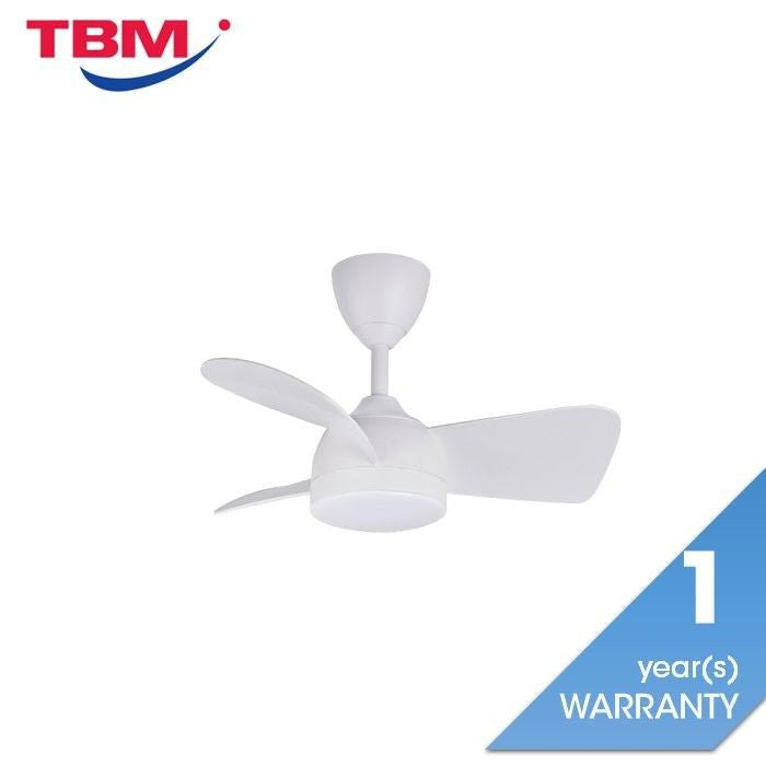 Vannus V3 3B/28 LED WHITE Ceiling Fan 3 Blades 28 Inch LED White | TBM Online
