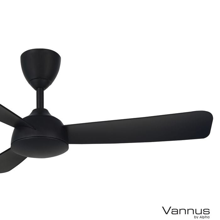 Vannus V3 3B/46 MATT BLACK Ceiling Fan 3 Blades 46" DC Motor Matt Black | TBM Online