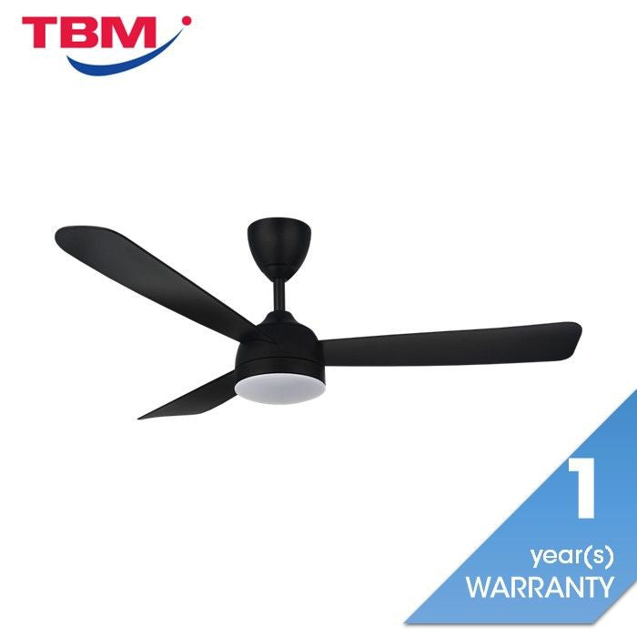 Vannus V3 3B/52 LED MATT BLACK Ceiling Fan 3 Blades 52 Inch LED Matt Black | TBM Online