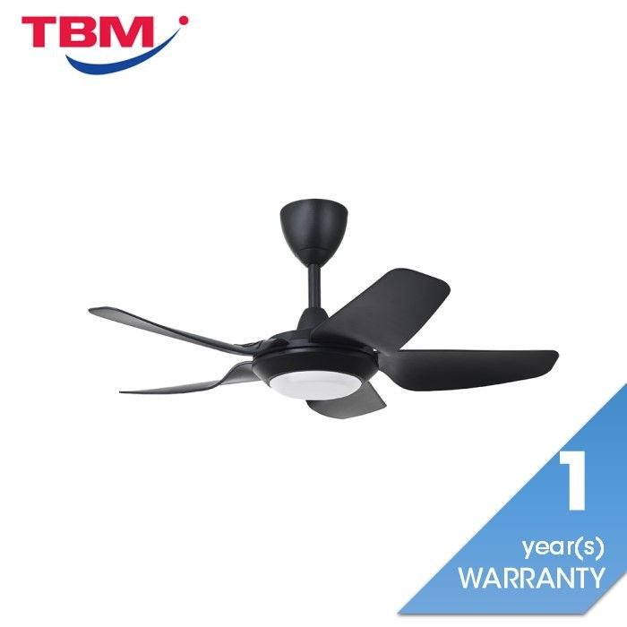 Vannus IRIZ 5B/40 LED MATT BLACK Ceiling Fan 5 Blades 40 Inch LED Motor DC Matt Black | TBM Online