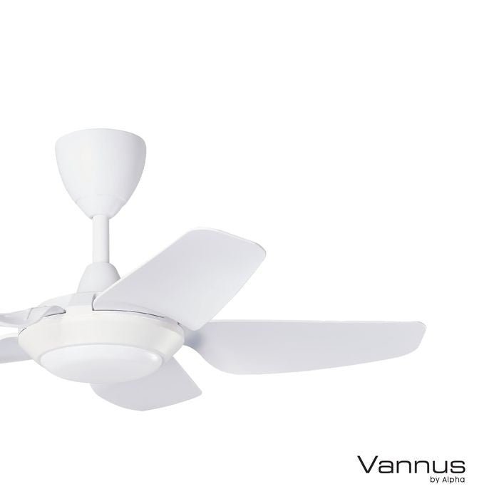 Vannus IRIZ 5B/40 LED MATT WHITE Ceiling Fan 5 Blades 40 Inch LED Motor DC Matt White | TBM Online