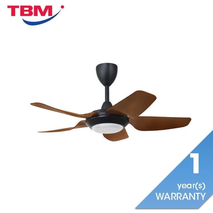 Vannus IRIZ 5B/40 LED WALNUT MATT BLACK Ceiling Fan 5 Blades 40 Inch LED Motor DC Walnut Matt Black | TBM Online