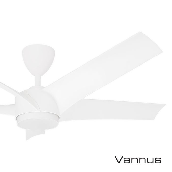 Vannus PRISTI 5B/52 LED MATT WHITE 5 Blades 52 Inch LED DC Motor Matt White | TBM Online