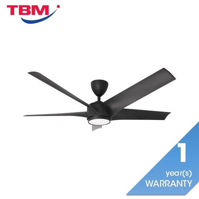 Vannus PRISTI 5B/56 LED MATT BLACK 5 Blades 56 Inch LED DC Motor Matt Black | TBM Online