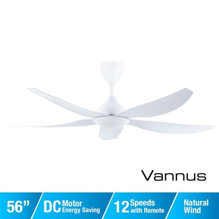 Alpha Vannus SENI-5B/56 MATT WHITE Ceiling Fan 56" 5 Blades Matt White | TBM Online