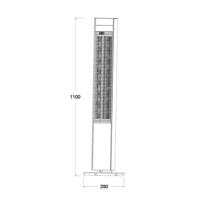 Zenne ZF - TF4413SL - W Tower Fan 40W Air Purification With Electronic Sterilization White | TBM Online