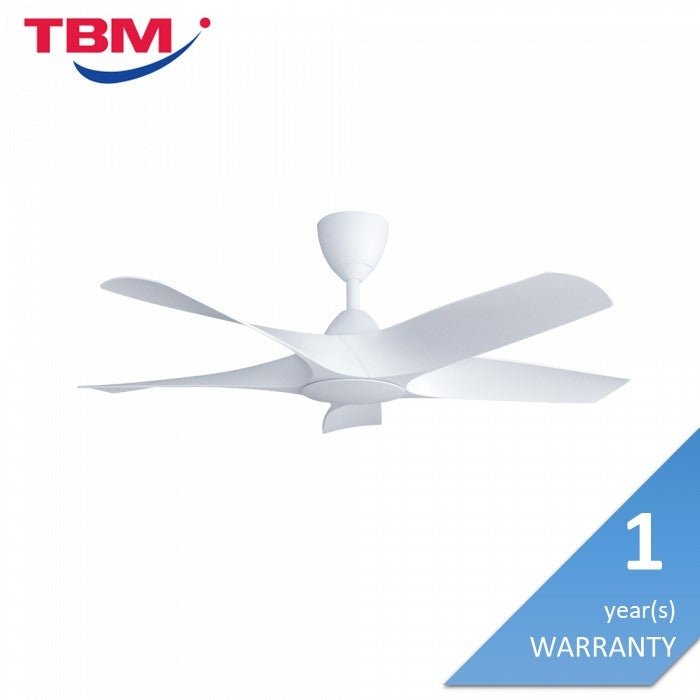 Alkova AXIS 5B/48 MATT WHITE Ceiling Fan 48" 5 Blades Matt White | TBM Online