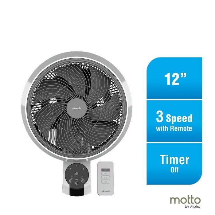 Alpha MOTTO WF 60/12-AC WHITE Motto Wall Fan 60 12" Ac Motor White | TBM Online