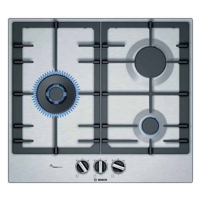 Bosch PCC6A5B90 Gas Hob Series 6 3 Burners Stainless Steel 60cm | TBM Online