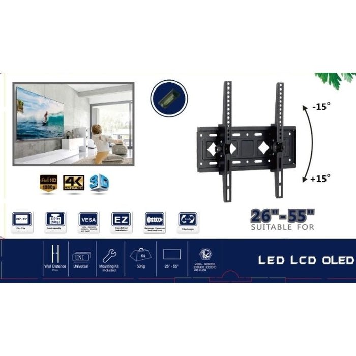 CE Integrated CEB-2665 Flat Panel Tv Wall Mount Led Lcd Pdp Suitable For 26"-55" | TBM Online