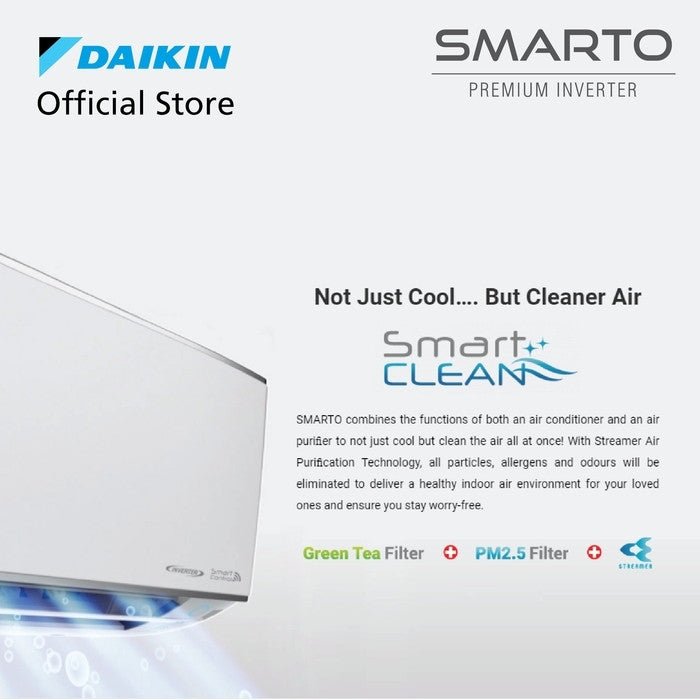 Daikin IN:FTKH35BV1MF Air Cond 1.5Hp Wall Mounted Smarto Inverter Gas R32 | TBM Online