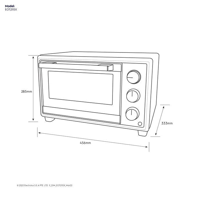 Electrolux EOT2115X Electric Oven Toaster 21.0L | TBM Online