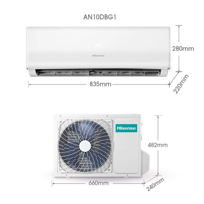 Hisense AN10DBG Air Cond 1.0Hp Non-Inverter R32 (Non-Inverter) | TBM Online