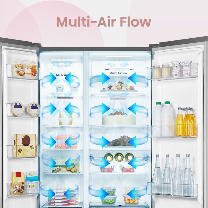 Hisense RS688N4AW-PU Side-By-Side Fridge 620L Inverter | TBM Online