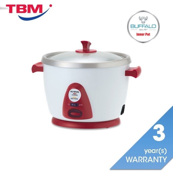 Khind RC110M Anshin Conventional Rice Cooker SS Inner Pot 1.0L White | TBM Online