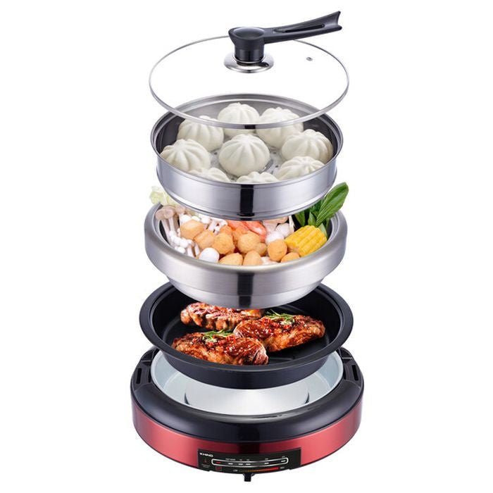 Khind MC388 Multi Cooker 1300-1500W Red | TBM Online