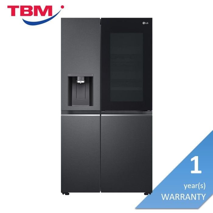 LG GC-X257CQES Fridge Side By Side Smart Inverter Wifi N635L Matte Black | TBM Online