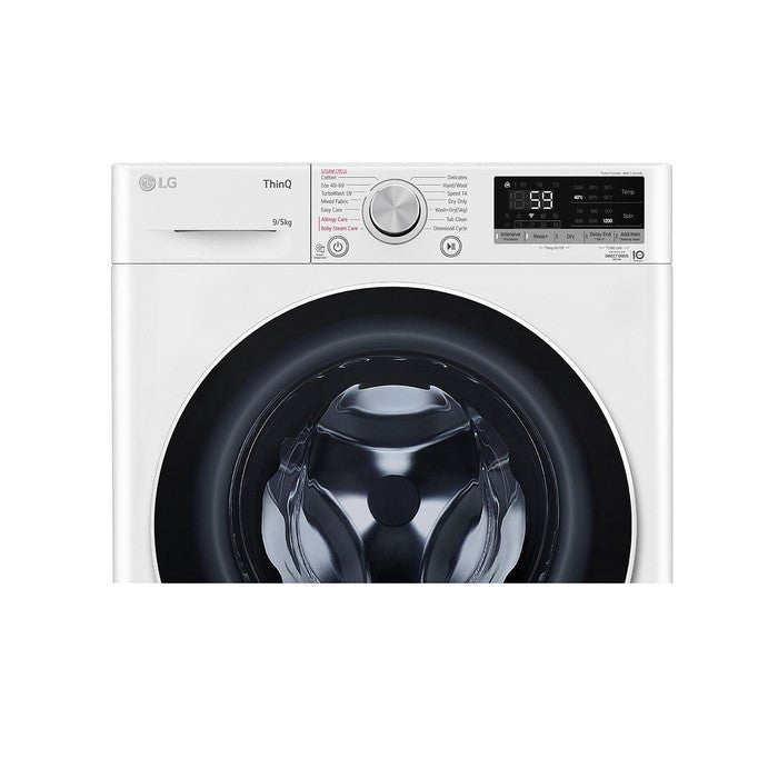 LG FV1209D4W Front Load Washer 9.0 kg Dryer With AI Direct Drive & Steam 5.0 kg | TBM Online