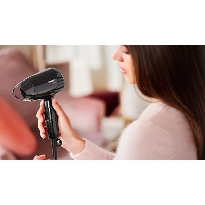 Philips BHC010/13 Hair Dryer Essential Care Compact 1200W (Foldable Black) | TBM Online