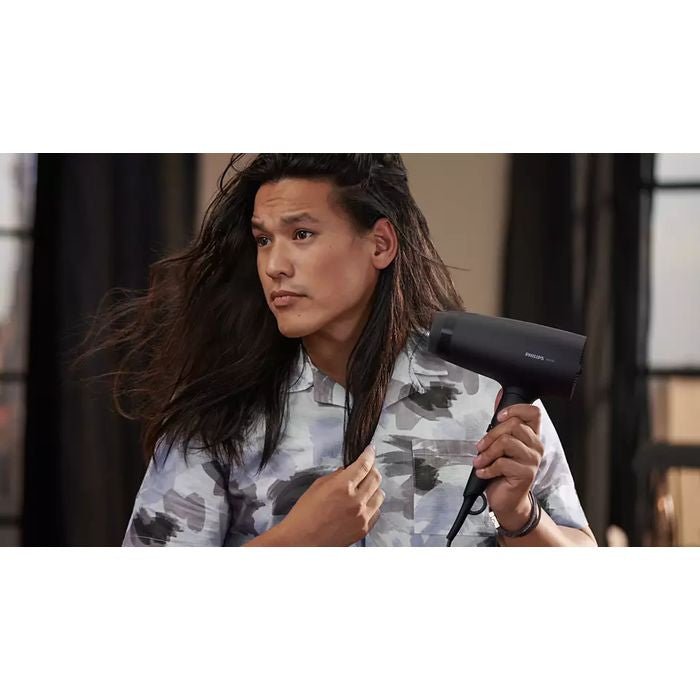 Philips BHD308/13 Hair Dryer 3000 Thermo Protect Foldable 1600W Black | TBM Online