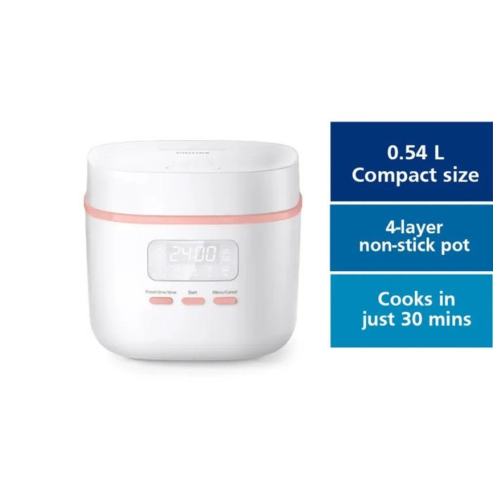 Philips HD3064/62 Mini Rice Cooker 0.54L | TBM Online