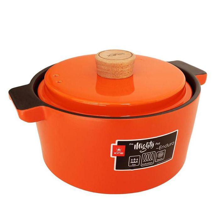 Color King 3461-4000 ORANGE Endura Stock Pot 4000ML Tangerine Orange Suitable For Induction Cooker | TBM Online