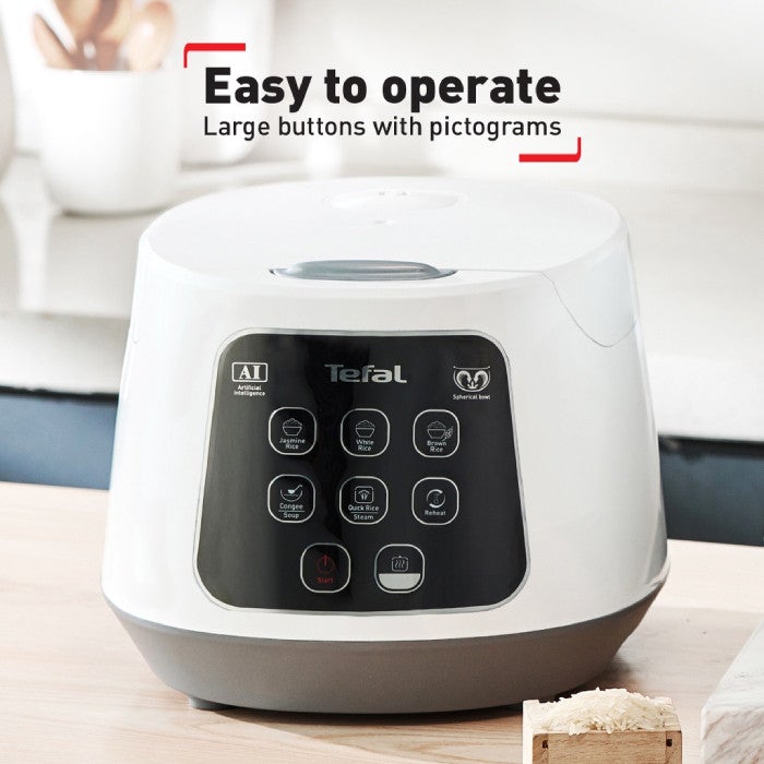 Tefal RK7301 Jar Rice Cooker 1L Fuzzy Logic Spherical Pot | TBM Online