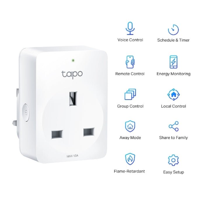 TP-Link Tapo TAPO P110 Mini Smart Wi-Fi Socket, Energy Monitoring 1.64W | TBM Online
