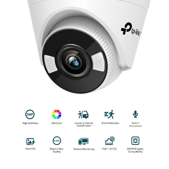 TP-Link TL-VIGI C430HP-2.8 CCTV VIGI 3MP Full-Color Turret Network Camera | TBM Online