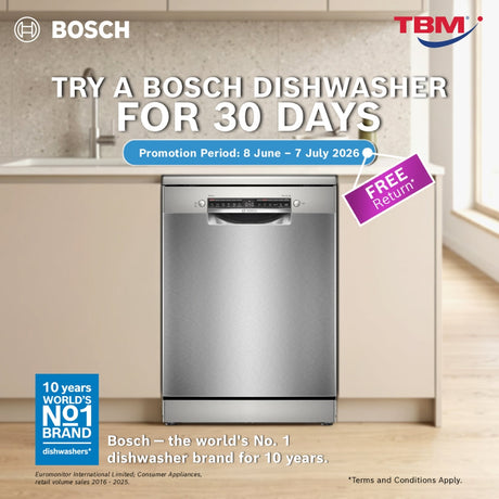 TBM x Bosch 30 Day Dishwasher Experience | 8 Jun - 7 July 2026