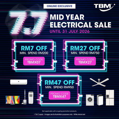 [Online Exclusive] TBM 7.7 Mid Year Electrical Sale | Valid until 31 July 2026