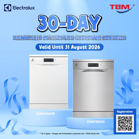 TBM x Electrolux 30-Day Dishwasher Satisfaction Guarantee Campaign | Valid until 31 Aug 2026
